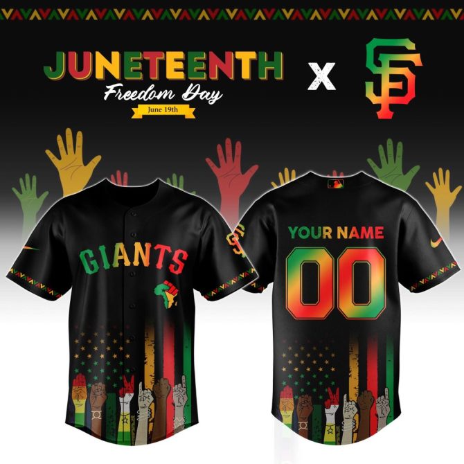 Custom Juneteenth Giants Jersey – Celebrate Freedom With Personalized Style!
