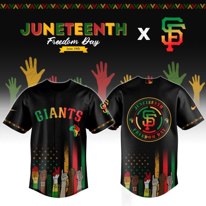 Celebrate Freedom: Juneteenth Giants Jersey – Limited Edition, Bold Design, Show Your Pride!
