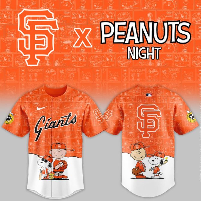 Limited Edition Giants X Peanuts Night Jersey – Celebrate In Style With Charlie Brown & Snoopy!