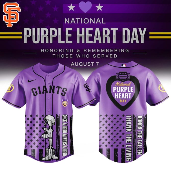 Honor Veterans: Giants Purple Heart Day Jersey - Limited Edition Tribute Apparel