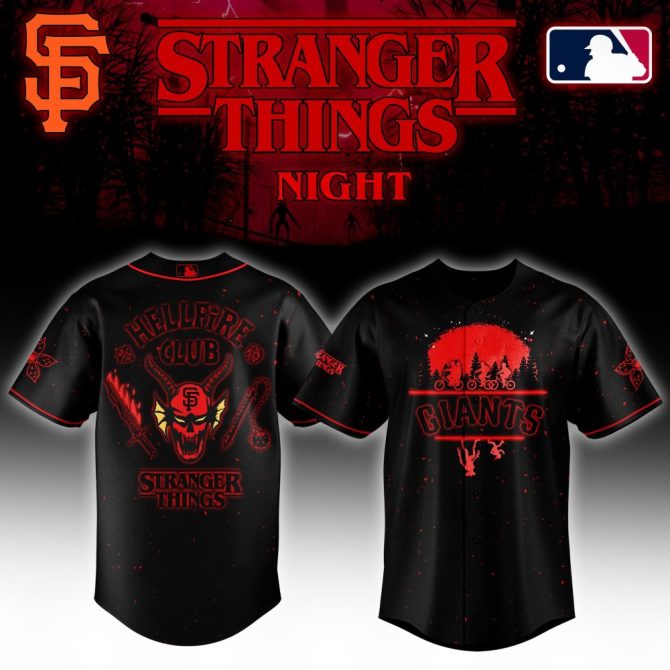 Exclusive Giants Stranger Things Night Jersey - Hellfire Club Edition