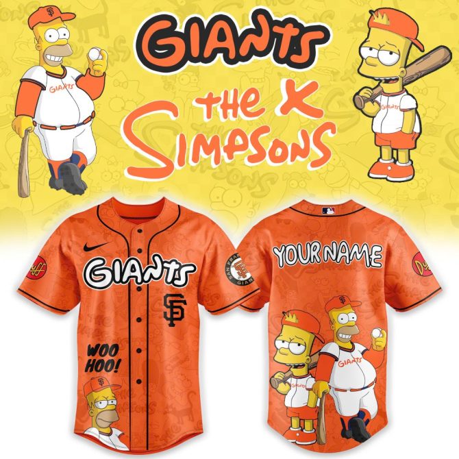 Custom Simpsons Giants Baseball Jersey - Personalized Fan Gear For Enthusiasts