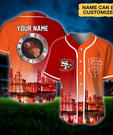 Customizable San Francisco Skyline Jersey - 49Ers & Giants Fans Gift - Personalize Your Name!