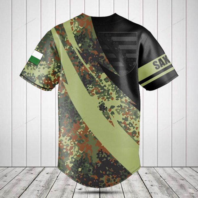 Custom Camouflage Baseball Jersey - Personalized Name & Team Logo - Stylish & Comfortable Design - Image 2
