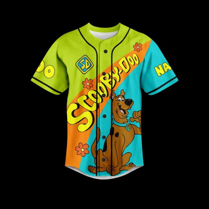 Customizable Scooby-Doo Baseball Jersey - Personalize Your Name & Number - Fun Cartoon Spirit Wear - Image 2