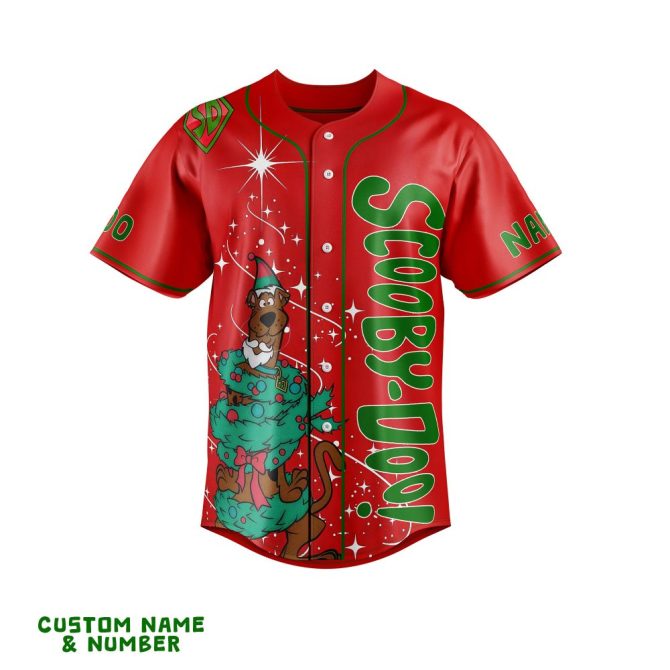 Custom Scooby-Doo Christmas Jersey - Festive Holiday Shirt With Personalized Name & Number - Image 2