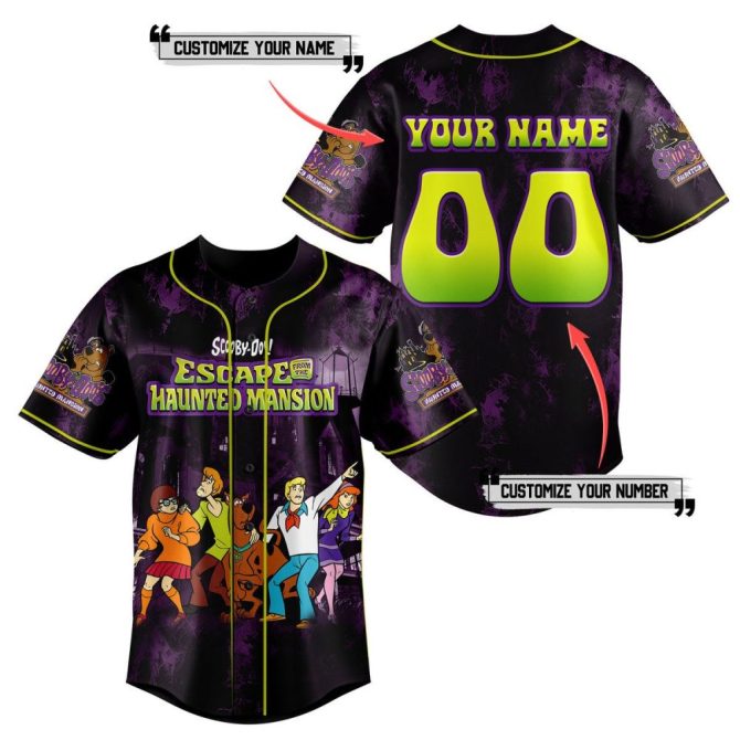 Scooby-Doo Custom Haunted Mansion Baseball Jersey - Personalize Name & Number!