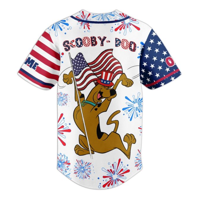 Scooby-Doo Patriotic Custom Baseball Jersey – Personalize With Name & Number! - Image 3