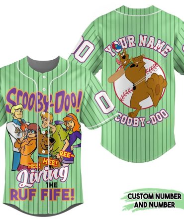 Scooby-Doo Custom Baseball Jersey - Personalize Name & Number - Fun & Stylish!