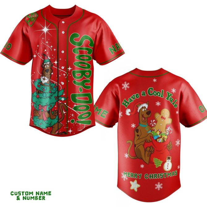 Custom Scooby-Doo Christmas Jersey - Festive Holiday Shirt With Personalized Name & Number