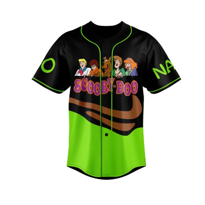 Custom Scooby-Doo Baseball Jersey - Personalize Name & Number, Vibrant Cartoon Design - Image 2