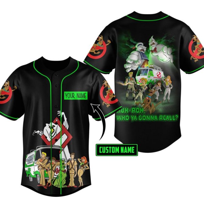 Custom Name Ghost Hunter Baseball Jersey - Scooby & Friends Themed Sports Shirt