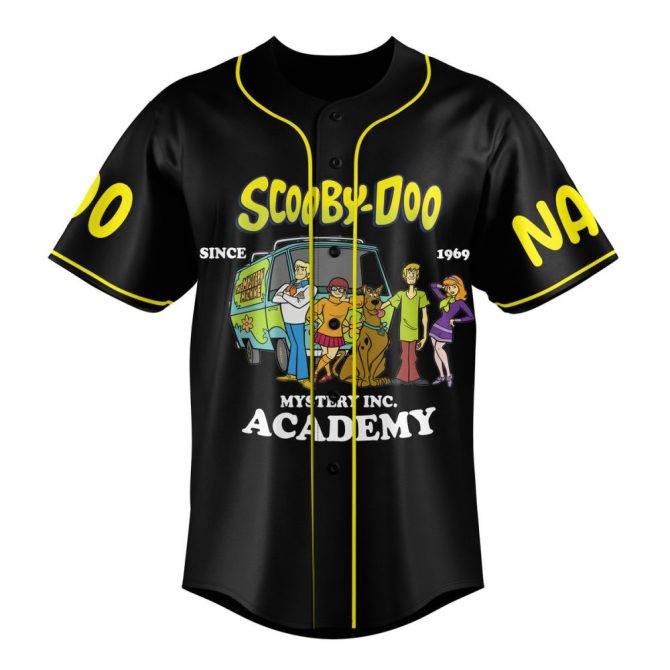 Custom Scooby-Doo Baseball Jersey - Personalize Name & Number - Solve Mysteries In Style! - Image 2