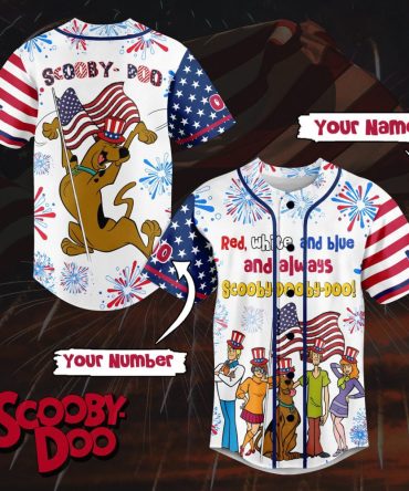 Scooby-Doo Patriotic Custom Baseball Jersey – Personalize With Name & Number!