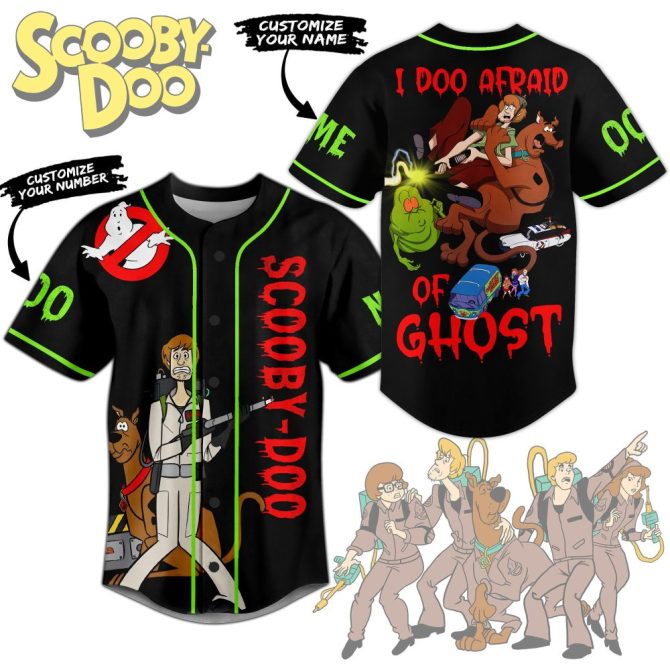 Custom Scooby-Doo Ghostbuster Jersey - Personalized Name & Number - Fun & Unique Design