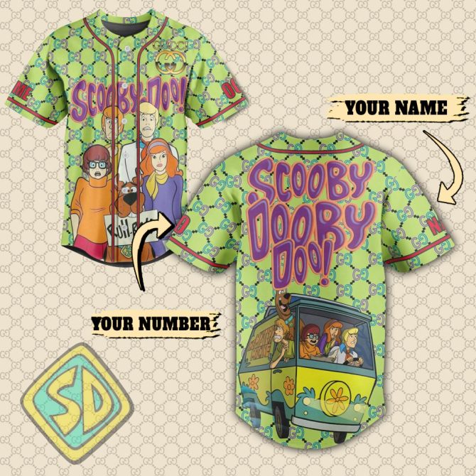Scooby-Doo Custom Baseball Jersey - Personalize With Name & Number