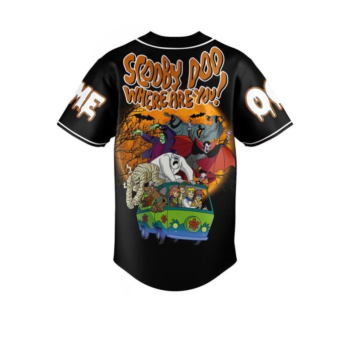 Custom Scooby-Doo Baseball Jersey – Personalize Name & Number – Fun Cartoon Design! - Image 3