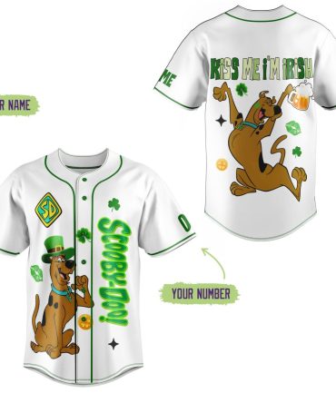 Scooby-Doo St. Patrick’S Day Jersey – Custom Name & Number, Fun Irish Design