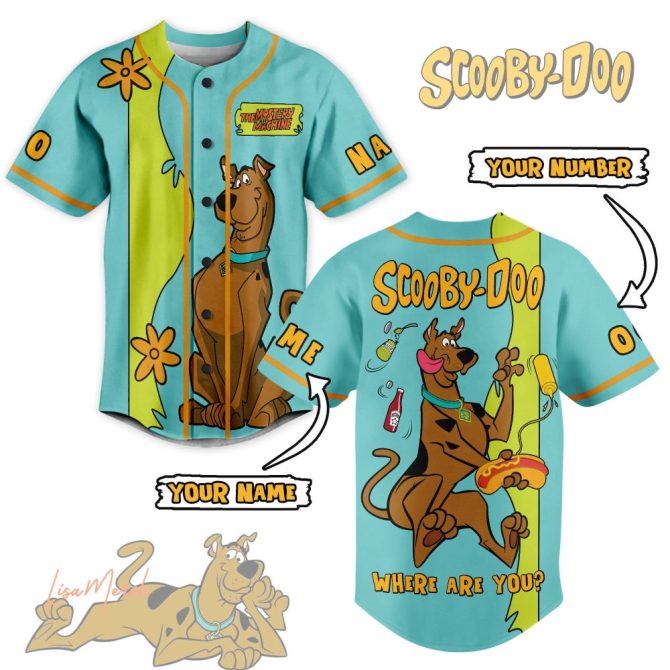 Scooby-Doo Customizable Baseball Jersey - Add Name & Number!