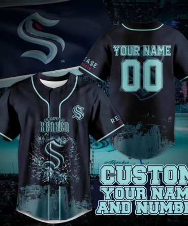 Custom Seattle Kraken Jersey - Personalize Your Name & Number, Perfect Gift For Hockey Fans!