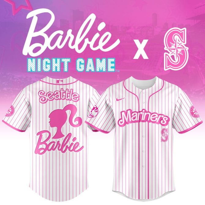 Limited Edition Barbie X Mariners Baseball Jersey – Seattle Night Game Exclusive