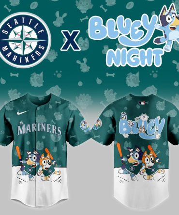 Limited Edition Seattle Mariners X Bluey Night Baseball Jersey - Kids & Adults