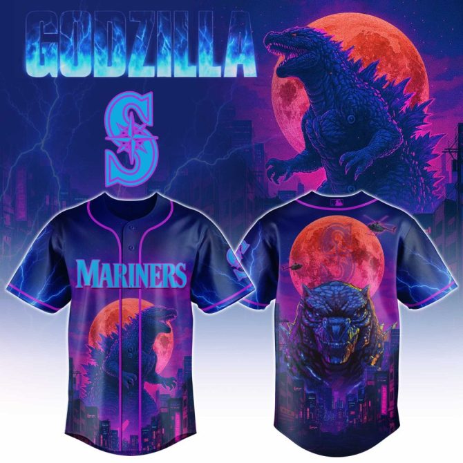Epic Godzilla Mariners Jersey – Vibrant Design, Perfect For Fans!