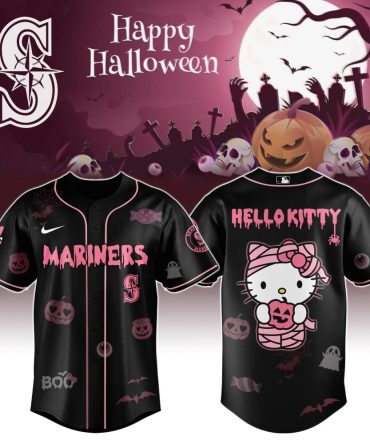 Limited Edition Halloween Hello Kitty Mariners Jersey – Spooky Style For Fans!
