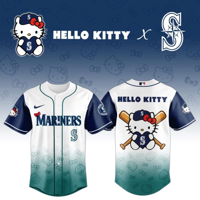 Hello Kitty X Mariners Baseball Jersey - Limited Edition Fan Gear For Kids & Adults