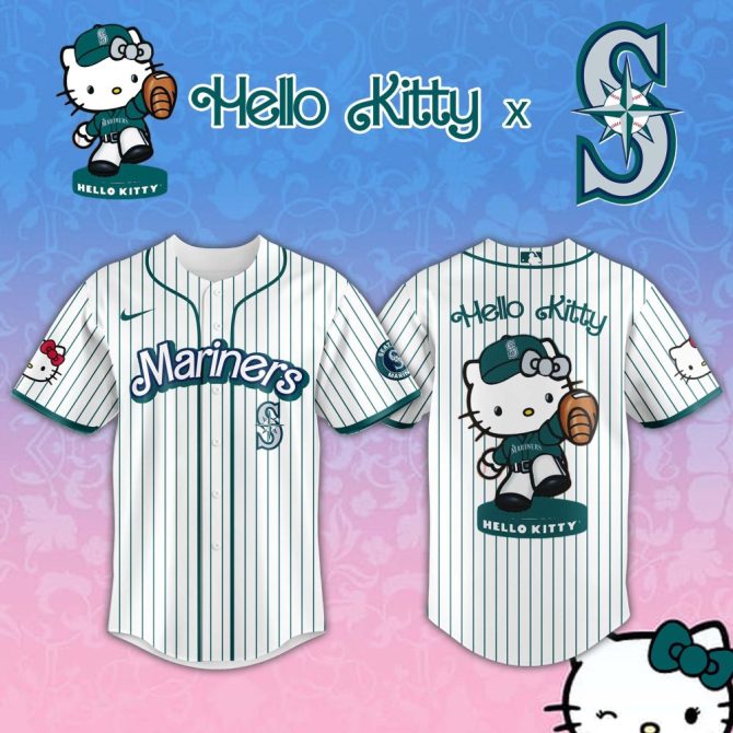 Hello Kitty X Mariners Baseball Jersey - Cute & Sporty Fan Gear For All Ages!