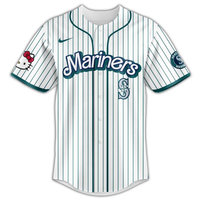 Hello Kitty X Mariners Baseball Jersey - Cute & Sporty Fan Gear For All Ages! - Image 2