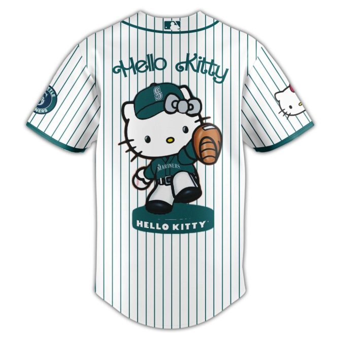 Hello Kitty X Mariners Baseball Jersey - Cute & Sporty Fan Gear For All Ages! - Image 3