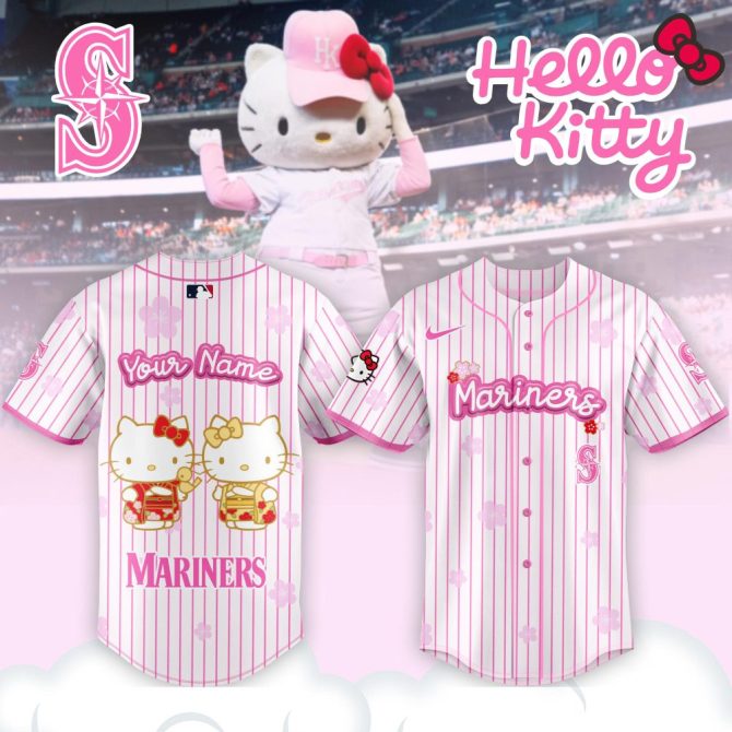 Hello Kitty X Mariners Custom Jersey – Limited Edition Pink Baseball Gear