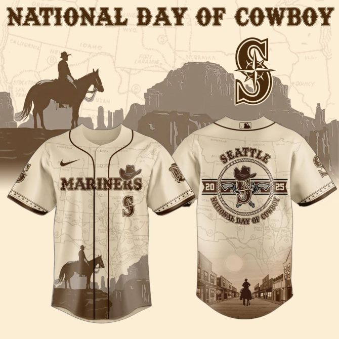 Celebrate In Style: National Day Of Cowboy Seattle Mariners Jersey - Limited Edition 2025