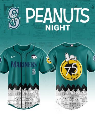 Limited Edition Mariners Peanuts Night Jersey - Celebrate 75 Years With Snoopy!