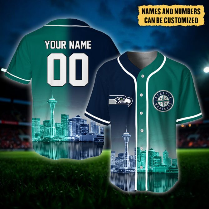 Custom Seattle Skyline Sports Jersey – Personalize Name & Number!