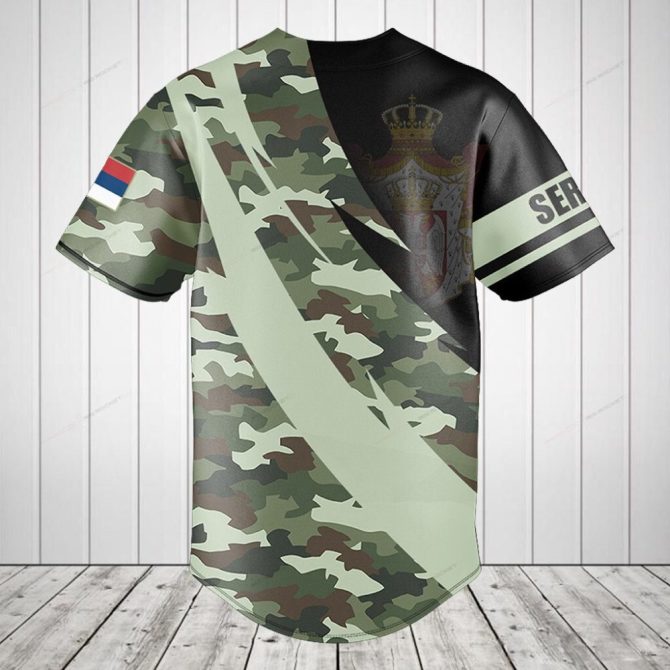Custom Camo Baseball Jersey – Personalized Name & Number, Unisex Sportswear - Image 2
