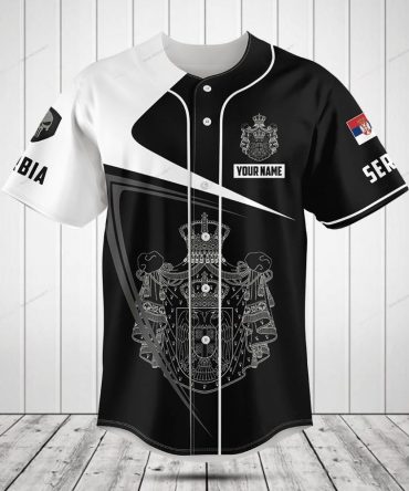 Custom Serbia Baseball Jersey - Your Name & Flag Design, Perfect Gift!