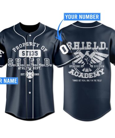 Custom S.H.I.E.L.D. Academy Baseball Jersey – Personalize Name & Number