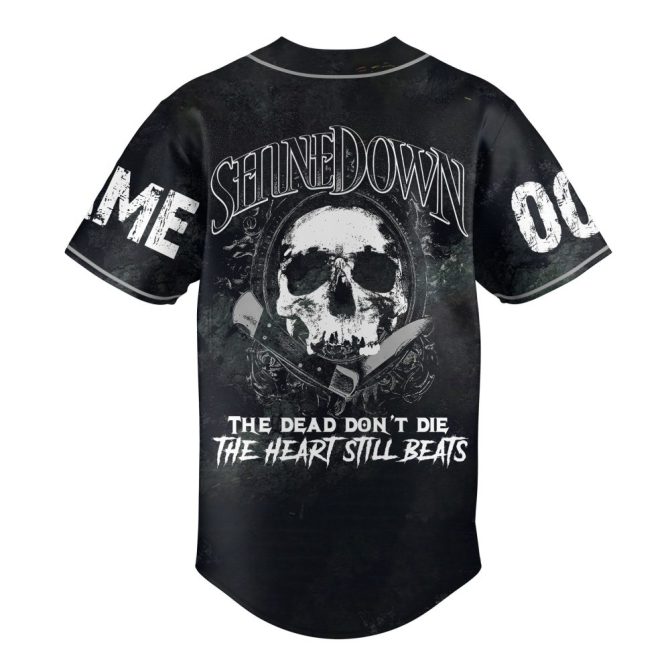 Custom Skull Baseball Jersey – Personalize Name & Number – Edgy Gothic Style - Image 3
