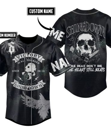 Custom Skull Baseball Jersey – Personalize Name & Number – Edgy Gothic Style