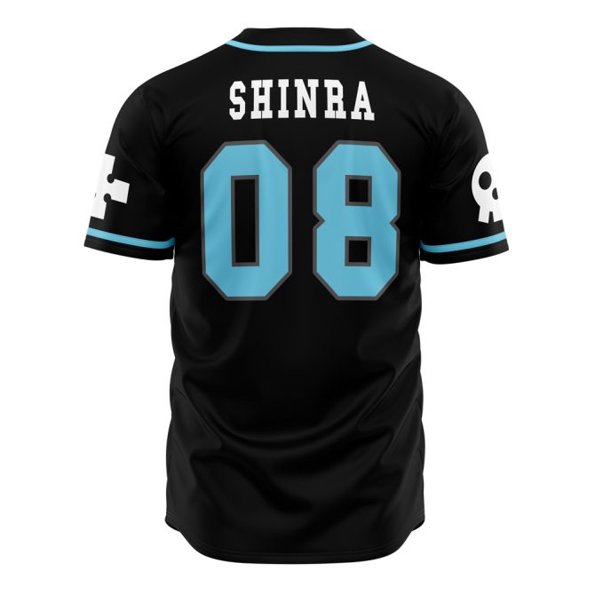 Fireforce Company 8 Tokyo Baseball Jersey - Anime-Inspired Black Shirt For Fans - Image 3