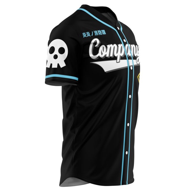 Fireforce Company 8 Tokyo Baseball Jersey - Anime-Inspired Black Shirt For Fans - Image 2