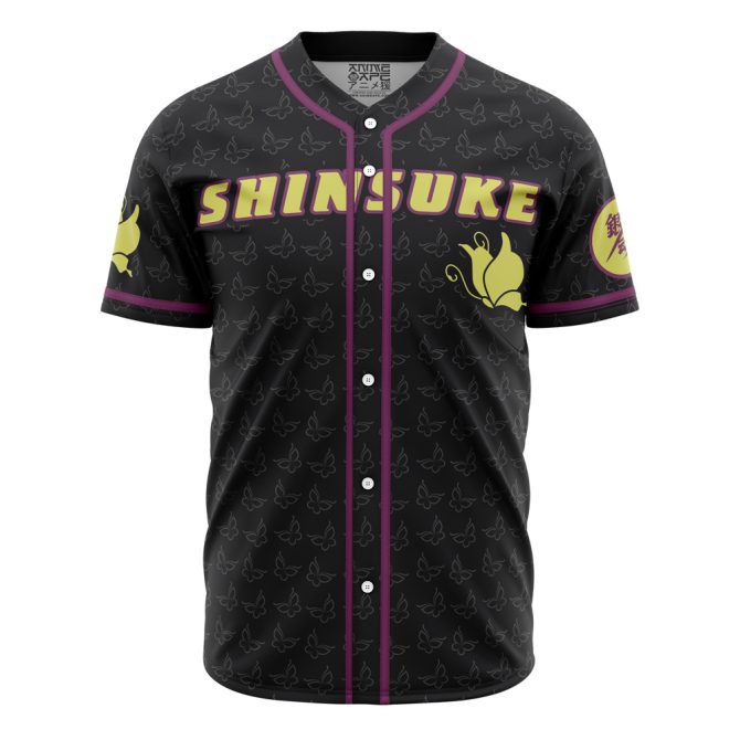 Anime-Inspired Black Baseball Jersey - Stylish Shinsuke Design For Fans