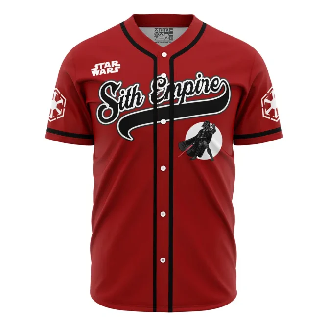 Star Wars Sith Empire Baseball Jersey - Red Darth Vader Design For Fans