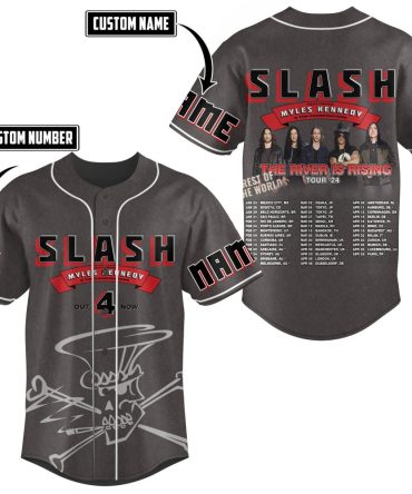 Customizable Slash Tour '24 Jersey – Personalized Name & Number On Stylish Rock Tee