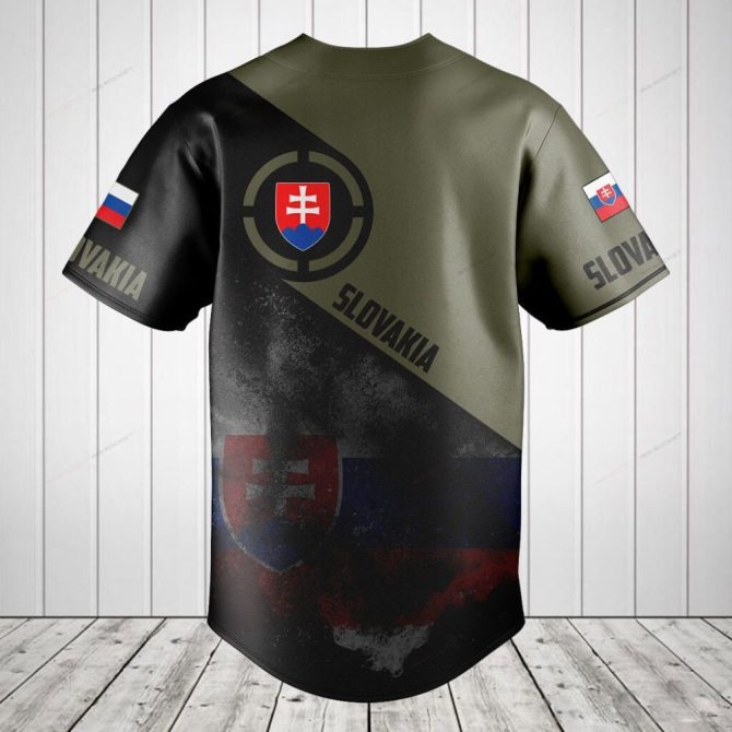 Custom Slovakia Baseball Jersey - Personalized Sportswear With Flag Design - Image 2