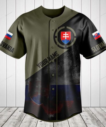 Custom Slovakia Baseball Jersey - Personalized Sportswear With Flag Design