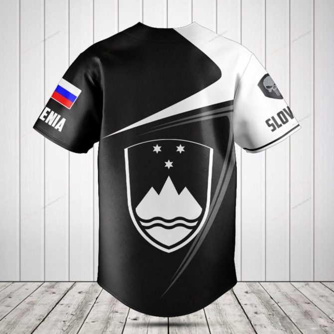Custom Slovenia Baseball Jersey – Personalized Name & Flag Design, Unisex Sportswear - Image 2