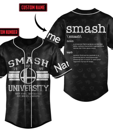 Custom Smash University Jersey - Personalize Name & Number, Perfect For Gamers!